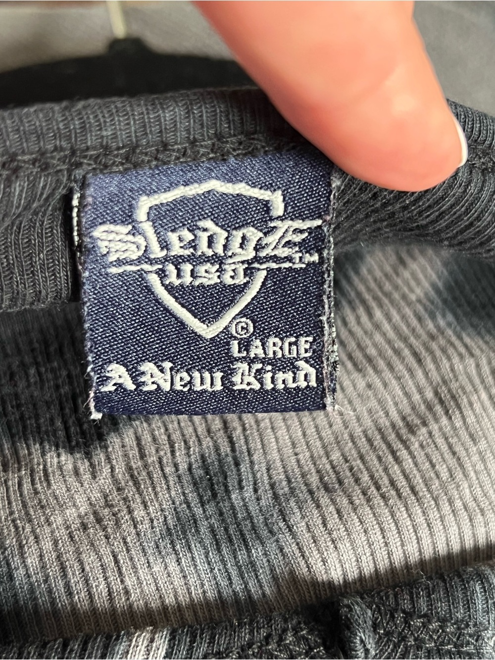 Vintage Sledge USA Y2K Cyber Grunge Tie Dye V Neck Thermal Graphic LS - Picture 2 of 8